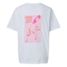 T-Shirt Blanc/Rose Femme Pieces Fasty