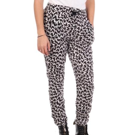 Pantalon fluide Blanc/Noir Femme Vans Eley