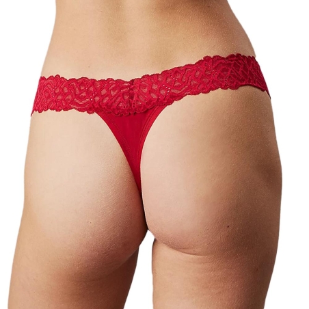 String Rouge Femme Calvin Klein Jeans Thong