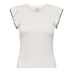 T-Shirt Blanc/Vert Femme JDY Adele