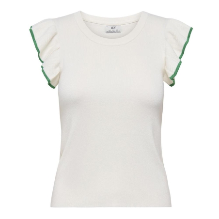 T-Shirt Blanc/Vert Femme JDY Adele