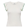 T-Shirt Blanc/Vert Femme JDY Adele