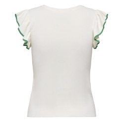 T-Shirt Blanc/Vert Femme JDY Adele