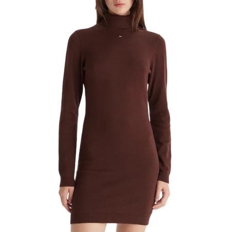 Robe Pull Marron Femme Tommy Hilfiger Tjw Ess Turtleneck