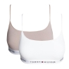 2X Brassières Blanche/Rose Femme Tommy Hilfiger 2 Pack Bralette