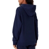 Sweat à Capuche Marine Femme Lacoste polaire surdimensionné