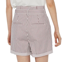 Short Blanc/Bordeaux Femme Vero Moda Eva