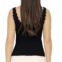 Débardeur Noir/Ecru Femme JDY Nanna