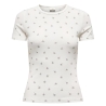 T-Shirt Blanc/Mauve Femme JDY Lucky