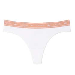 Tanga Blanc/Rose Femme Lacoste More
