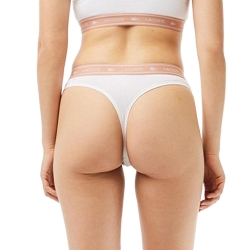 Tanga Blanc/Rose Femme Lacoste More
