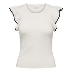 T-Shirt Blanc/Noir Femme JDY Adele