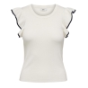 T-Shirt Blanc/Noir Femme JDY Adele