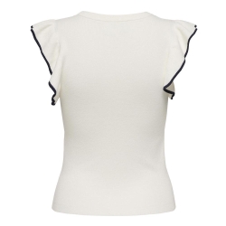 T-Shirt Blanc/Noir Femme JDY Adele