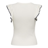 T-Shirt Blanc/Noir Femme JDY Adele