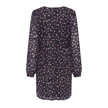 Robe Marine/Bordeaux Femme Only Button