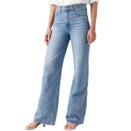 Jean Bleu Clair Femme Levi's Ribcage Wide Leg A60810