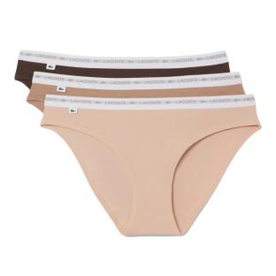 X3 Culottes Beige Femme Lacoste coton stretch