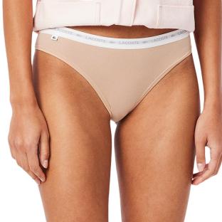 X3 Culottes Beige Femme Lacoste coton stretch
