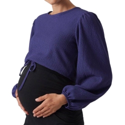 Blouse de Grossesse Marine Femme Mamalicious Aura
