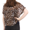 Blouse Marron léopard Femme Only Soph