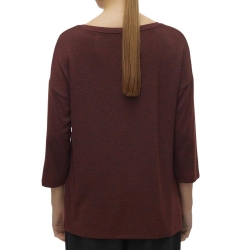Pull Bordeaux Femme Vero Moda Brianna 3/4