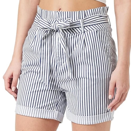 Short Blanc/Marine Femme Vero Moda Eva