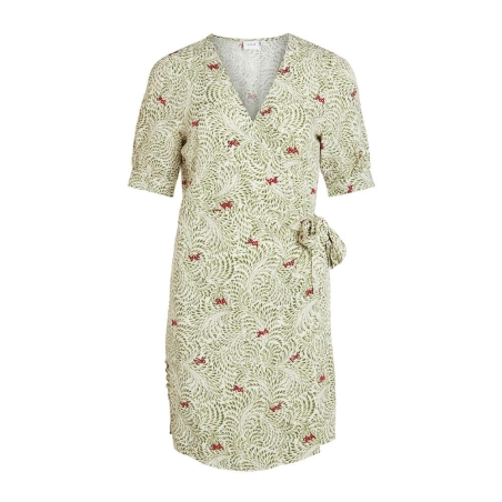 Robe Blanc/Vert Femme Vila Vielvire