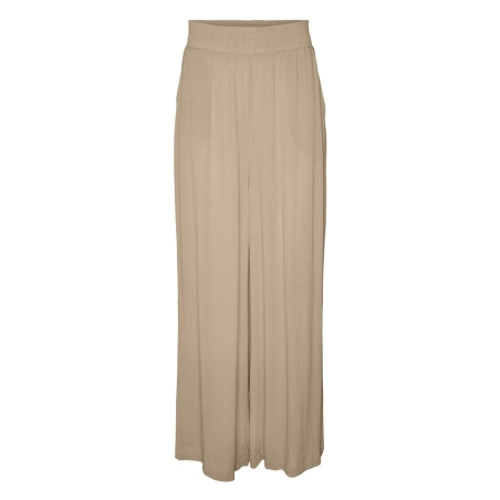 Pantalon fluide Beige Femme Vero Moda Menny Wide