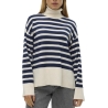 Pull Blanc/Marine Femme Vero Moda Fantastic Rollneck