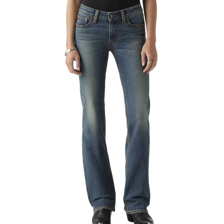 Jean Bleu Foncé Femme Levi's Superlow