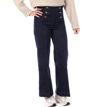 Jean Bleu Brut Femme Oraije Ankle Wide Victorine