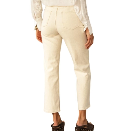 Jean Droit Beige Femme Oraije Solange