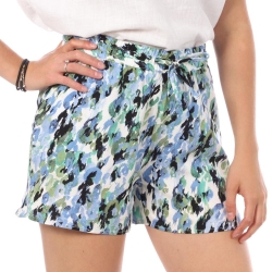 Short Vert/Bleu à Motifs Femme Vero Moda Easy
