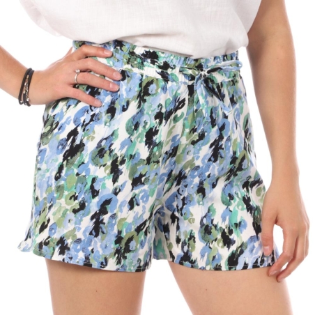 Short Vert/Bleu à Motifs Femme Vero Moda Easy