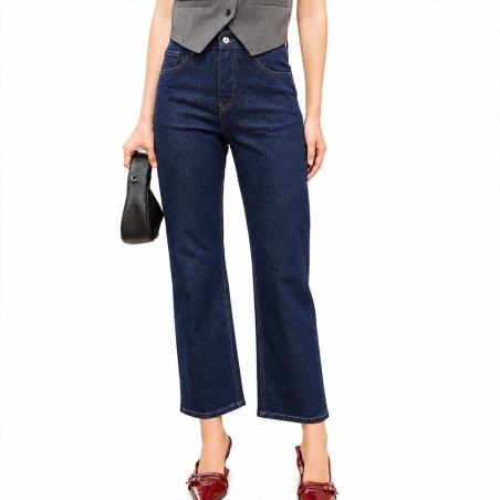 Jean Droit Bleu Foncé Femme Oraije Solange