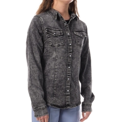 Chemise en Jean Noir Femme Monday Premium Bleach