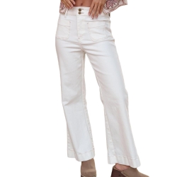 Jean Flare Blanc Femme Oraije Elenette
