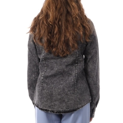 Chemise en Jean Noir Femme Monday Premium Bleach