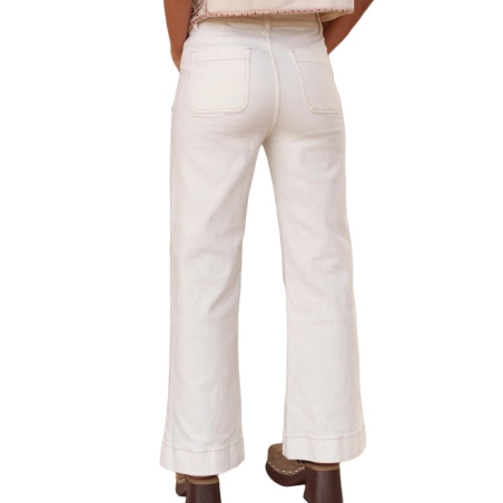 Jean Flare Blanc Femme Oraije Elenette