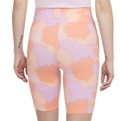 Short Cycliste Orange/Mauve Camouflage Femme Nike