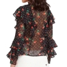 Blouse Noir à fleurs Femme Guess Rose