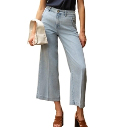 Jean Wide Bleu Femme Oraije Eleonorette