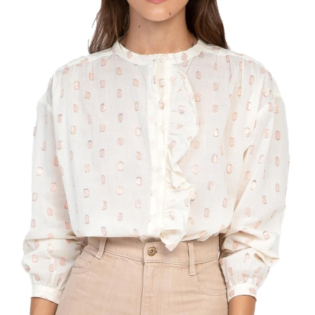 Chemise Ecru/Rose Femme An'ge Ambre