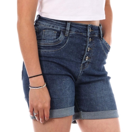 Short Bleu Foncé Femme Monday Premium Long Medium