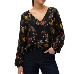 Blouse Noir à Fleurs Femme Vero Moda Easy Joy