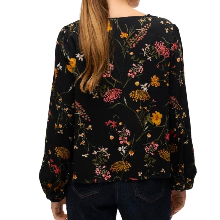 Blouse Noir à Fleurs Femme Vero Moda Easy Joy