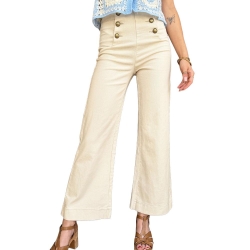 Jean Wide Beige Femme Oraije Victorine