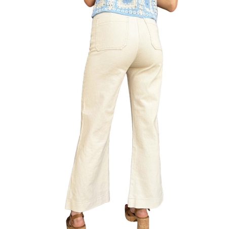 Jean Wide Beige Femme Oraije Victorine