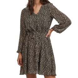 Robe Imprimée Noire Femme Vila Viadeline